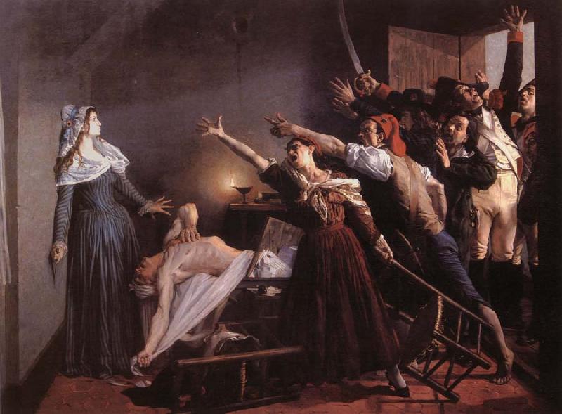 Weerts Jean Joseph l'Assassinat de Marat oil painting picture